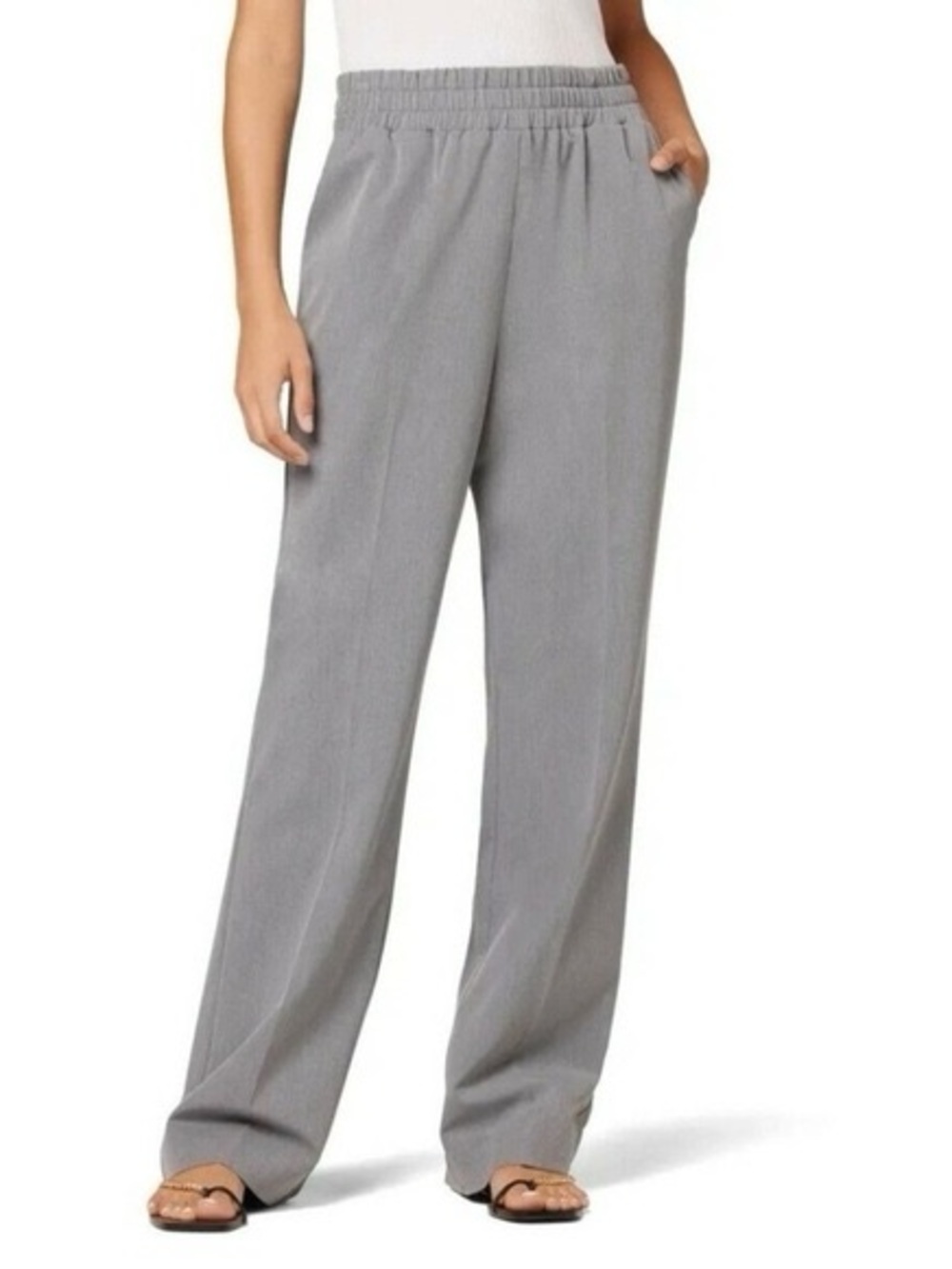 Favorite Daghter Grey Wide Leg Pull-on Trousers Size Small